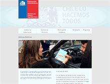 Tablet Screenshot of gobernacionvalparaiso.gov.cl